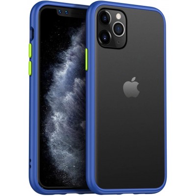 Husa iPhone 11 Pro, Plastic Dur cu protectie camera, Albastru